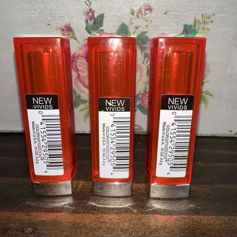 3x Maybelline Color Sensational Vivid Lipstick 865 Fuchsia Flash Satin Finish